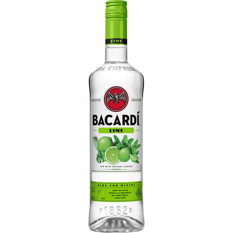 Bacardi Lime 1L Front Bottle Label