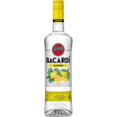 Bacardi Limon 1.75L Front Bottle Label