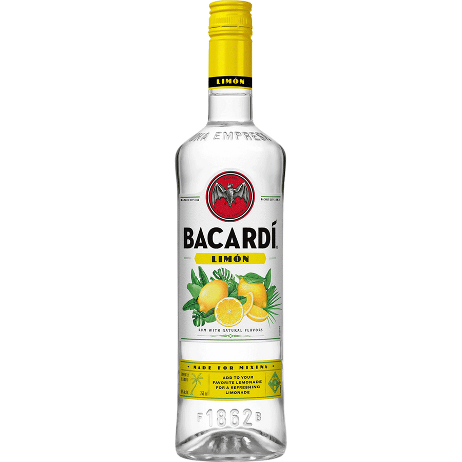 Bacardi Limon 1.75L Front Bottle Label