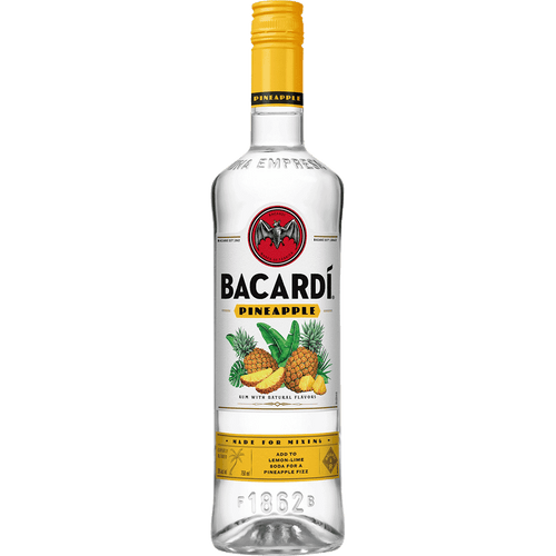 Bacardi Pineapple 1.75L Front Bottle Label