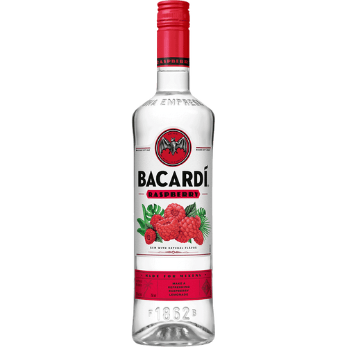 Bacardi Raspberry 1.75L Front Bottle Label