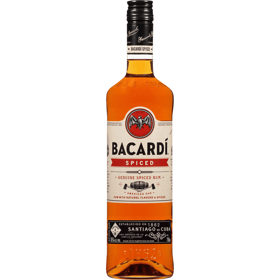 Bacardi Spiced Rum 50ML Front Bottle Label