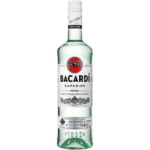 Bacardi Superior Rum 1.75L Front Bottle Label