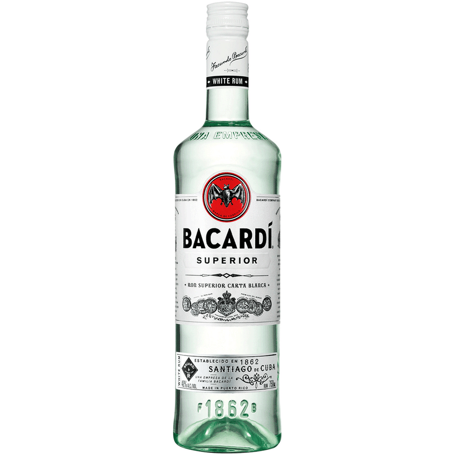 Bacardi Superior Rum 1.75L Front Bottle Label