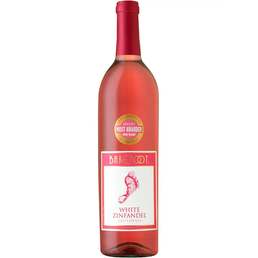 Barefoot White Zinfandel 1.5L Front Bottle Label