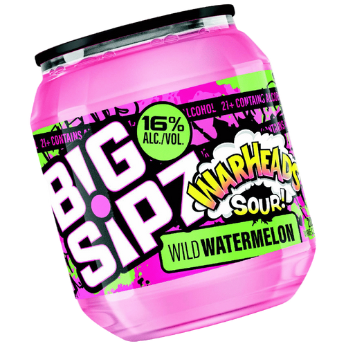 Big Sipz Warheads Wild Watermelon 200ML Front Bottle Label