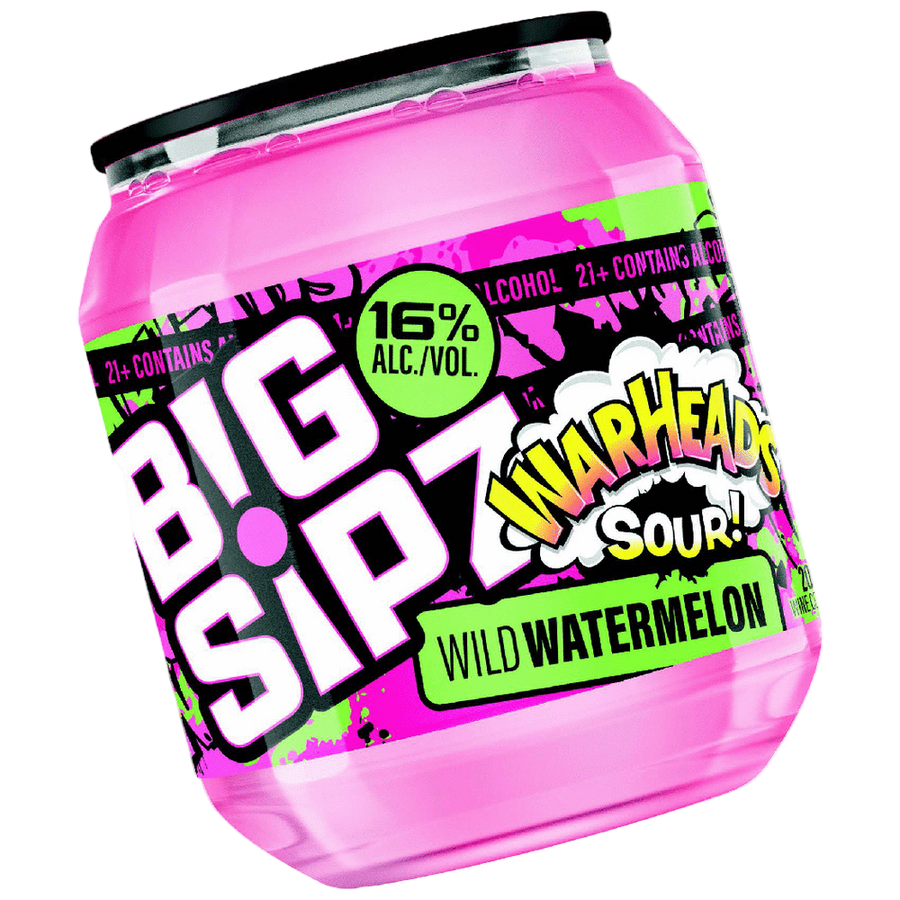 Big Sipz Warheads Wild Watermelon 200ML Front Bottle Label