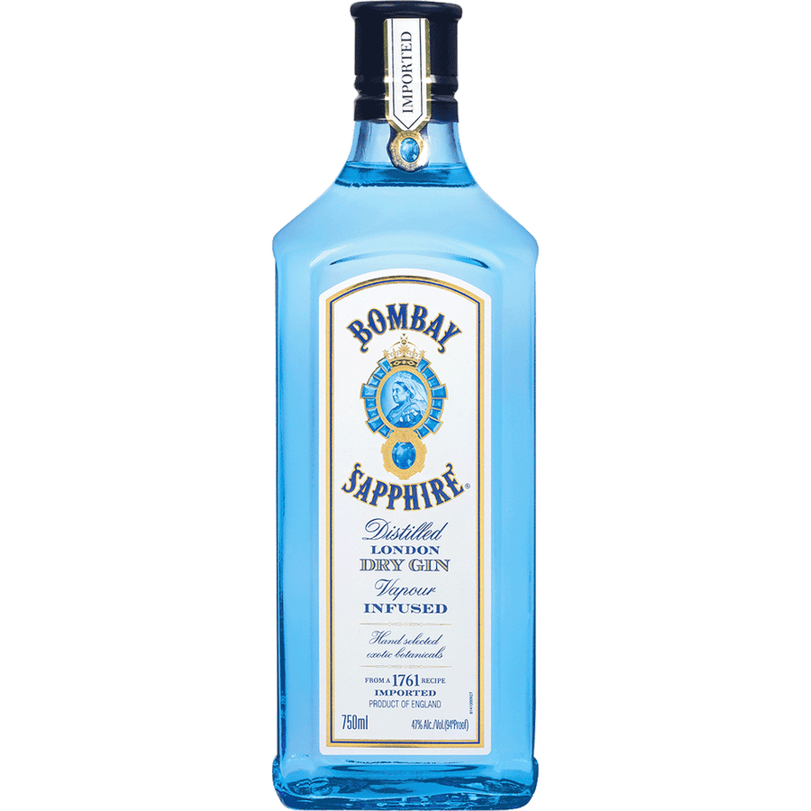 Bombay Sapphire Gin 375ML Front Bottle Label