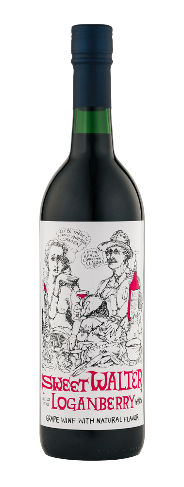 Bully Hill Sweet Walter Loganberry Sangria 750ML Front Bottle Label