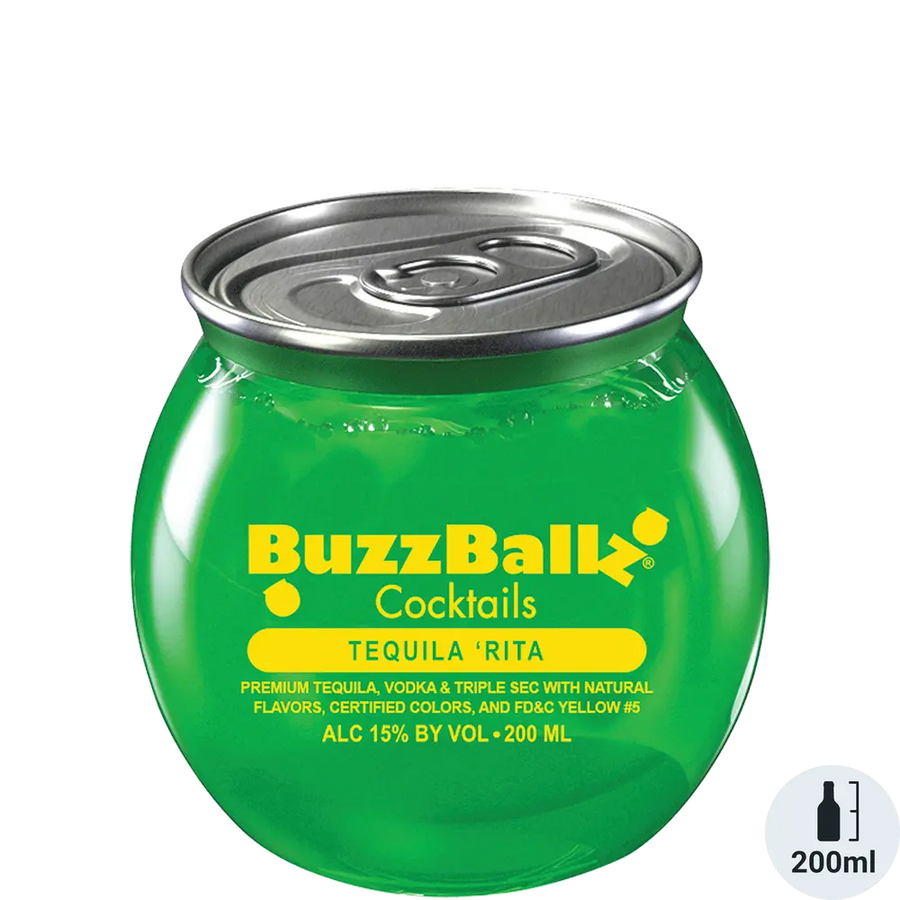 Buzzballz Tequila Rita 200ML Front Bottle Label