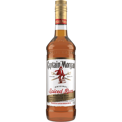 Captain Morgan Original Spiced Rum 750ML Front Bottle Label