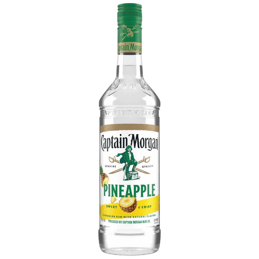 Captain Morgan Pineapple Rum 50ML Front Bottle Label