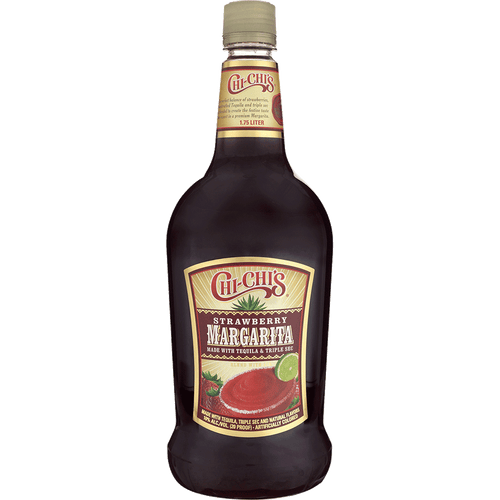 Chi-Chi's Strawberry Margarita 1.75L Front Bottle Label