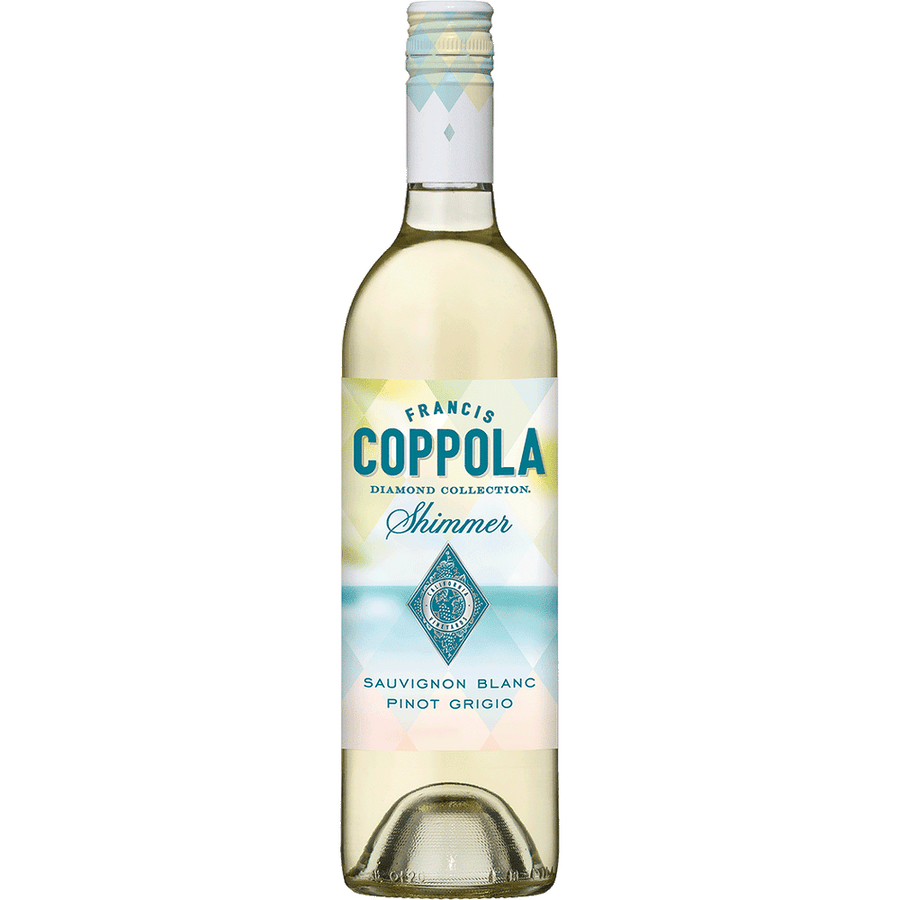 Coppola Shimmer Sauvignon Blanc Pinot Grigio 750ML Front Bottle Label