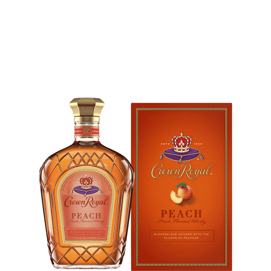 Crown Royal Peach 375ML Front Bottle Label