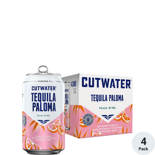 Cutwater Tequila Grapefruit Paloma 4pk-12oz Cans Front Bottle Label