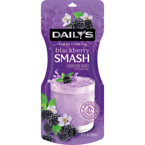 Dailys Pouches Blackberry Smash 10Oz Front Bottle Label