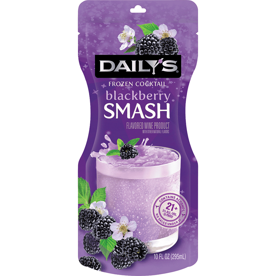 Dailys Pouches Blackberry Smash 10Oz Front Bottle Label