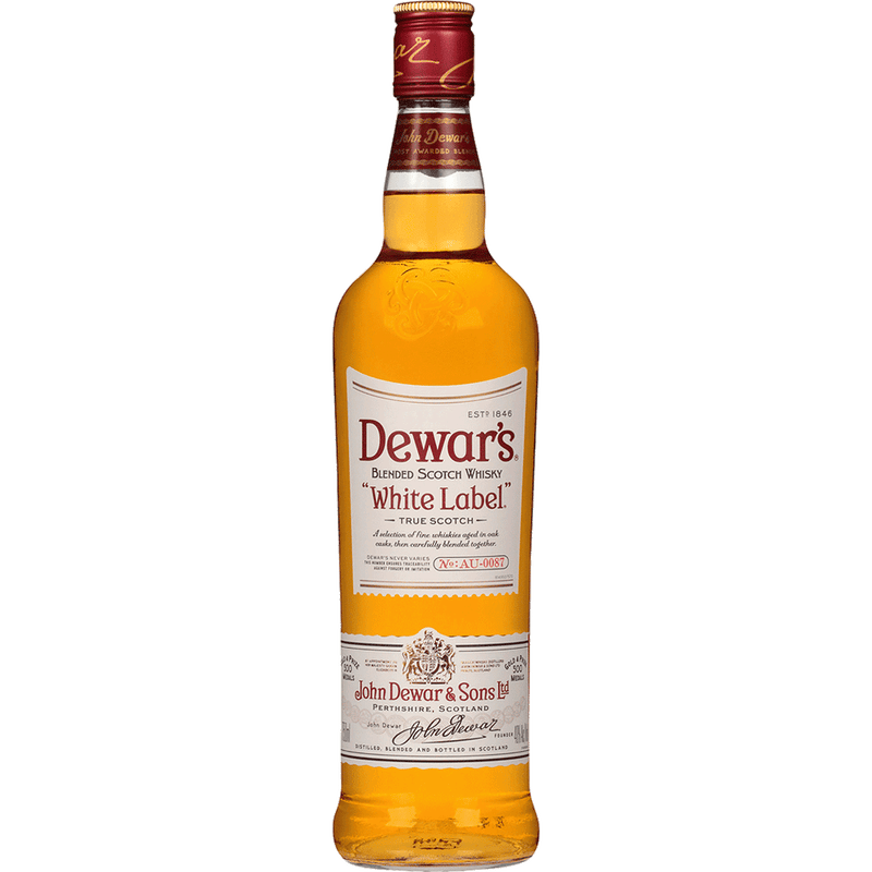 Dewar's White Label 750ML Front Bottle Label
