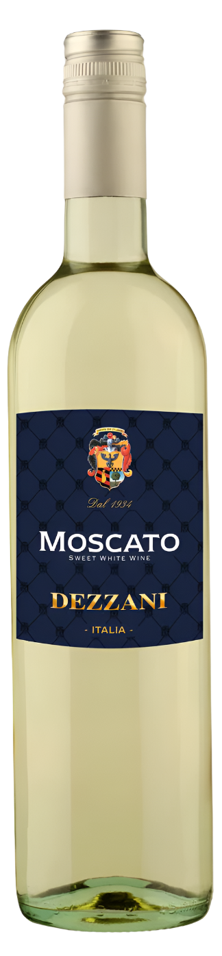 Dezzani Moscato 750ML Front Bottle Label
