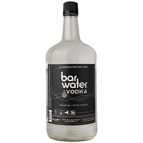 Bar Water Vodka Original 1L Front Bottle Label