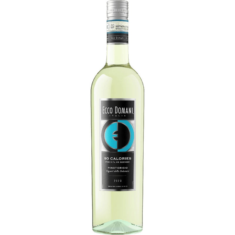 Ecco Domani 90 Calories Pinot Grigio 750ML Front Bottle Label