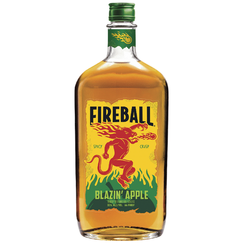 Fireball Blazin Apple Whisky 50ML Front Bottle Label