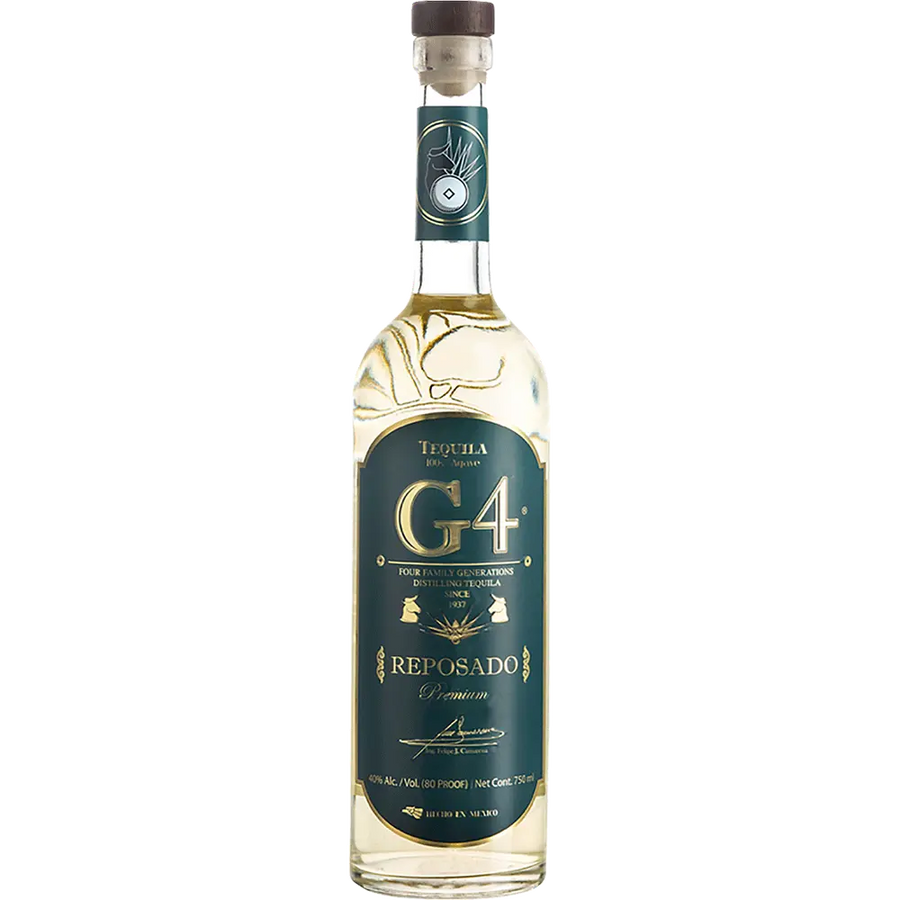G4 Tequila Reposado 750ML Front Bottle Label