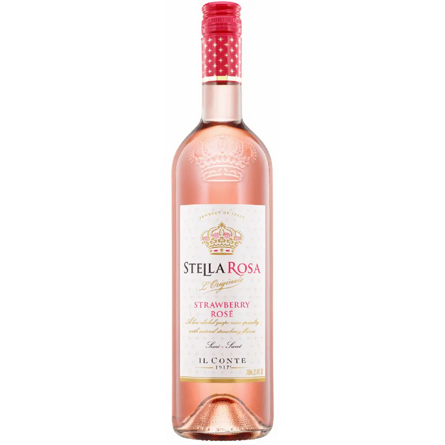 Stella Rosa Strawberry Rose 750ML Front Bottle Label