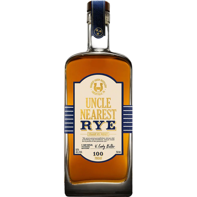 Uncle Nearest Straight Rye 100 Proof Whiskey - Bourbon bottle available at Buffalo House Liquor & Wines