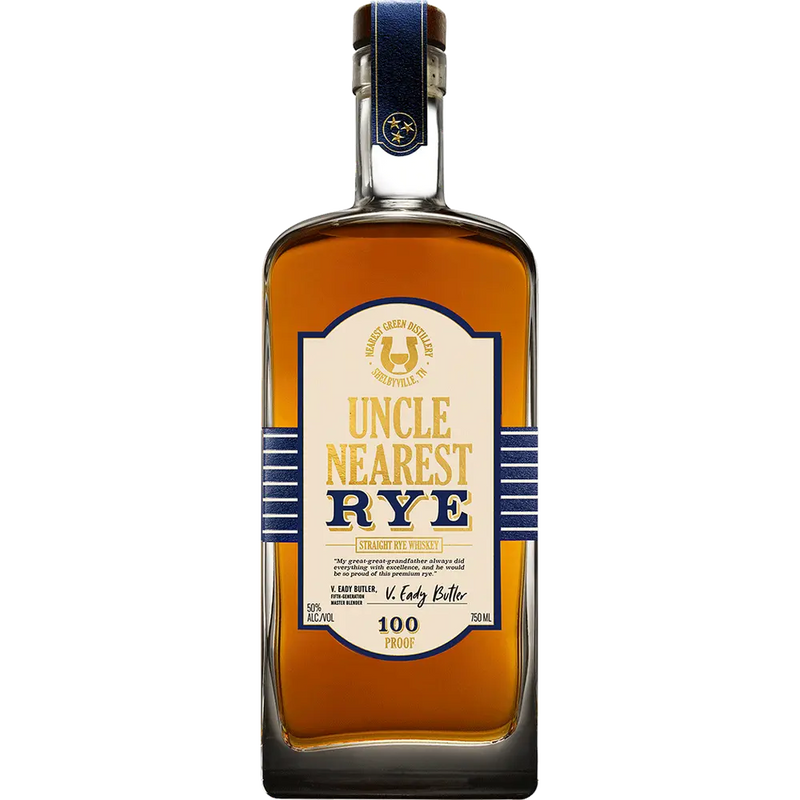 Uncle Nearest Straight Rye 100 Proof Whiskey - Bourbon bottle available at Buffalo House Liquor & Wines