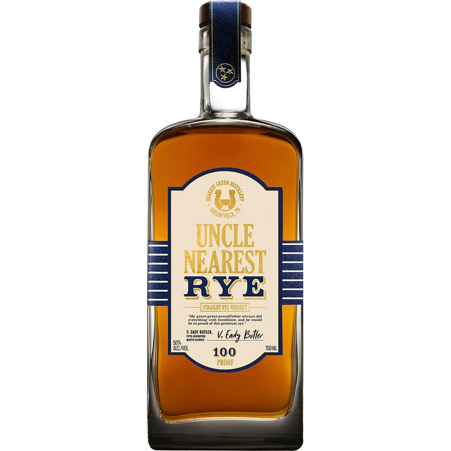 Uncle Nearest Straight Rye 100 Proof Whiskey 750ML Front Bottle Label