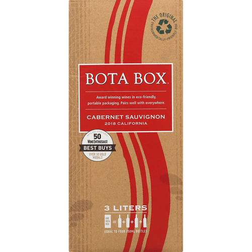 Bota Box Cabernet Sauvignon California 3L Front Bottle Label