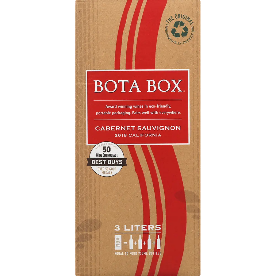 Bota Box Cabernet Sauvignon California 3L Front Bottle Label
