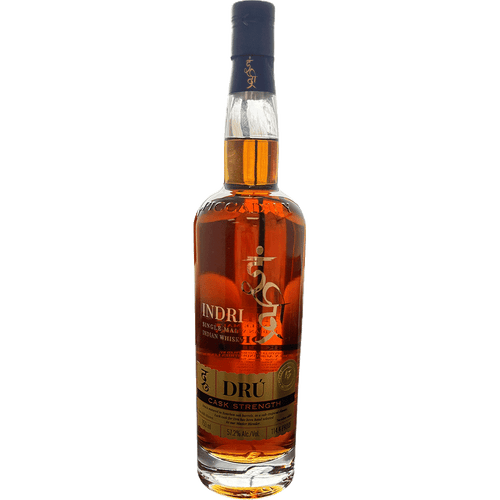 Indri Cask Strength Single Malt Indian Whisky 750ML Front Bottle Label