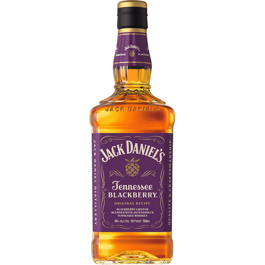 Jack Daniels Tennessee Blackberry 750ML Front Bottle Label