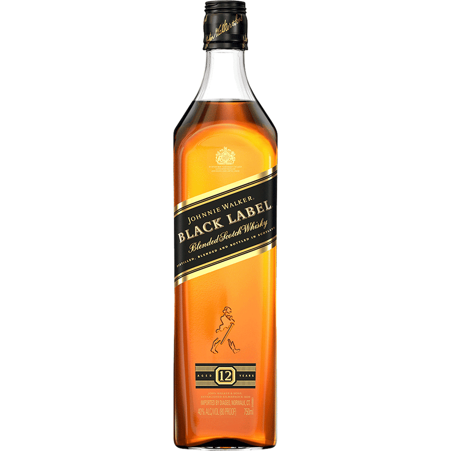 Johnnie Walker Black Label 1.75L Front Bottle Label
