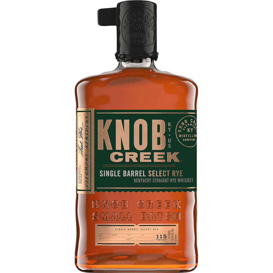 Knob Creek 115 Proof Rye Single Barrel Select 750ML Front Bottle Label