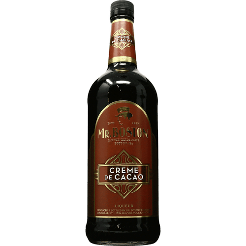 Mr Boston Creme de Cacao Brown 1L Front Bottle Label
