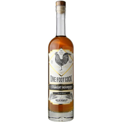One Foot Cock Straight Wheated 750ML Front Bottle Label