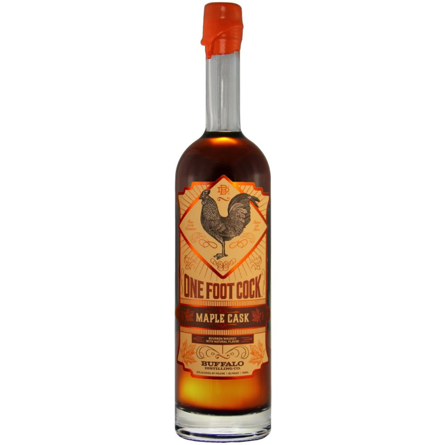 One Foot Cock Maple Cask 750ML Front Bottle Label