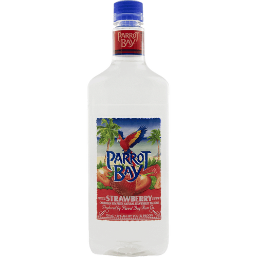 Parrot Bay Strawberry 50ML Front Bottle Label