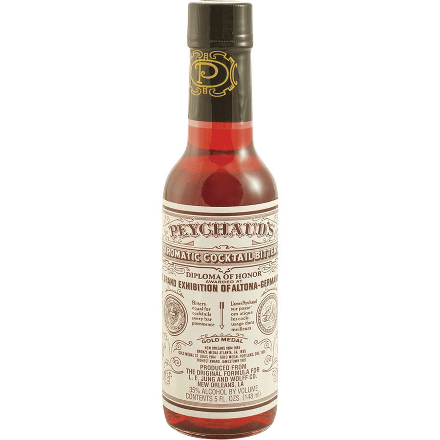 Peychaud's Aromatic Cocktail Bitters 10oz Front Bottle Label