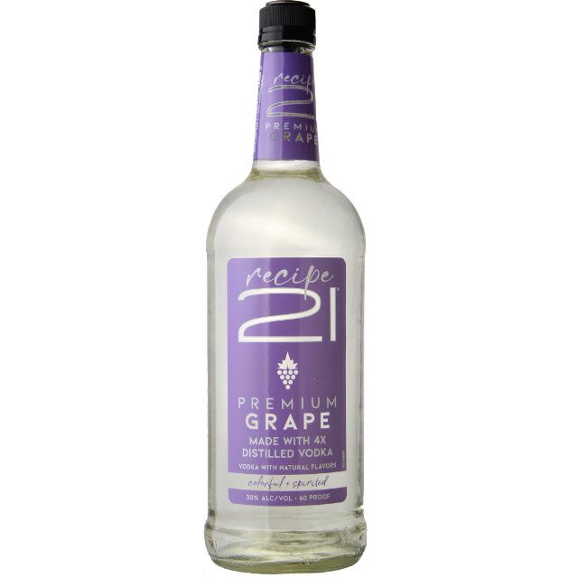 Recipe 21 Grape 1.75L Front Bottle Label