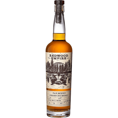 Redwood Empire ""Van Duzen"" Straight Rye Whiskey 750ML Front Bottle Label