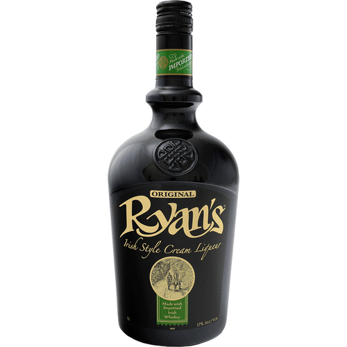 Ryan's Irish Style Cream Liqueur 1L Front Bottle Label