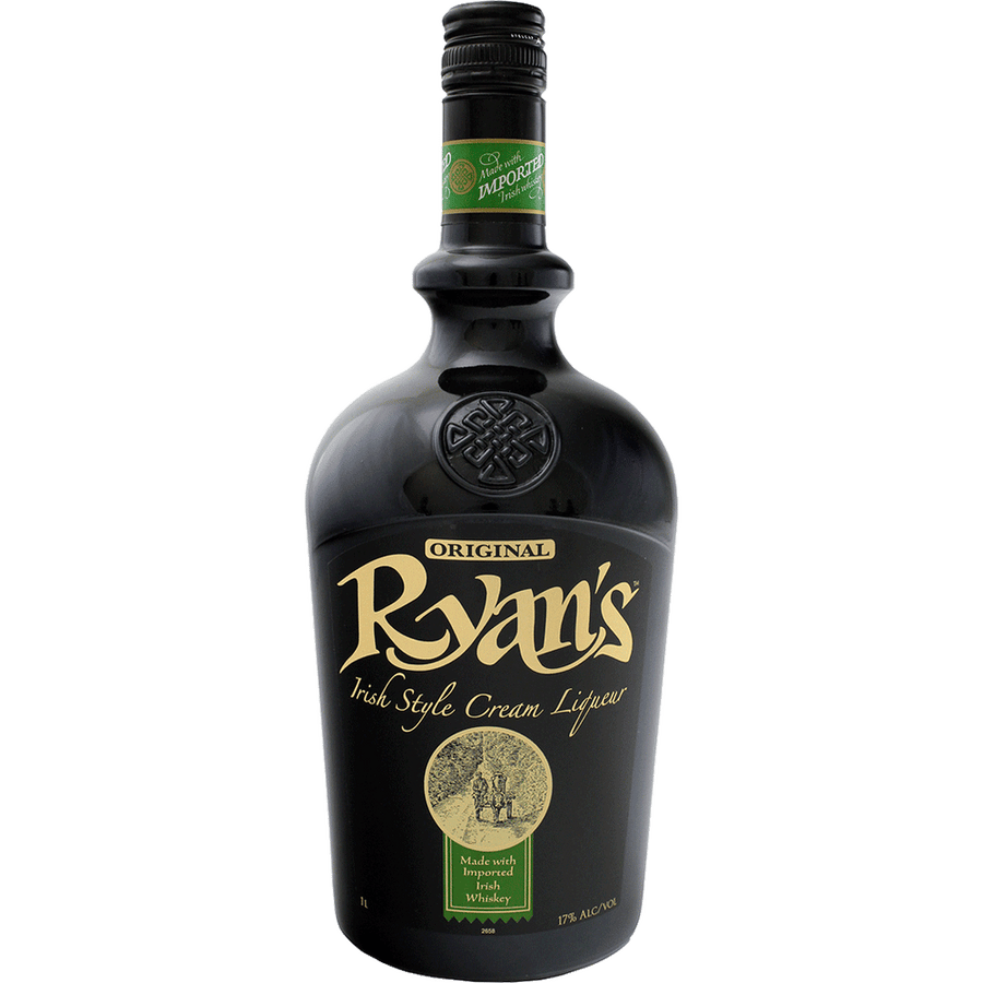 Ryan's Irish Style Cream Liqueur 1L Front Bottle Label