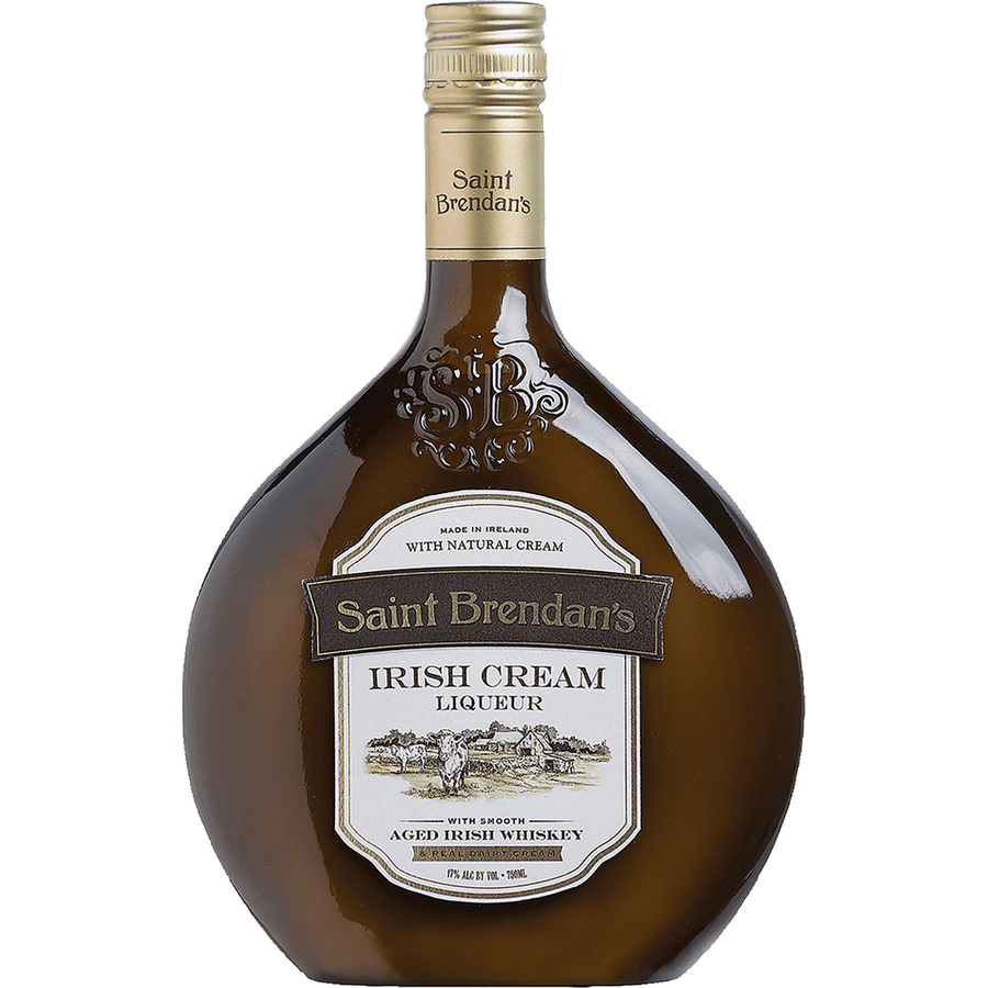 Saint Brendan's Irish Cream 750ML Front Bottle Label