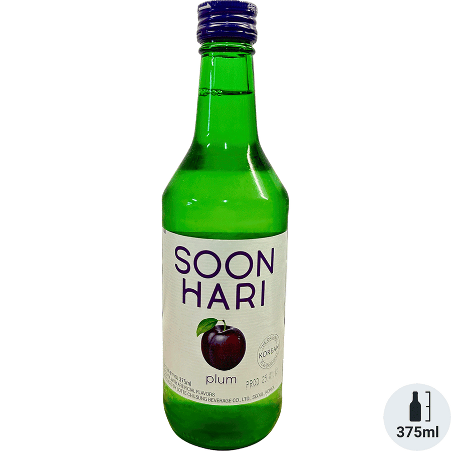 Soon Hari Plum Soju 375ML Front Bottle Label