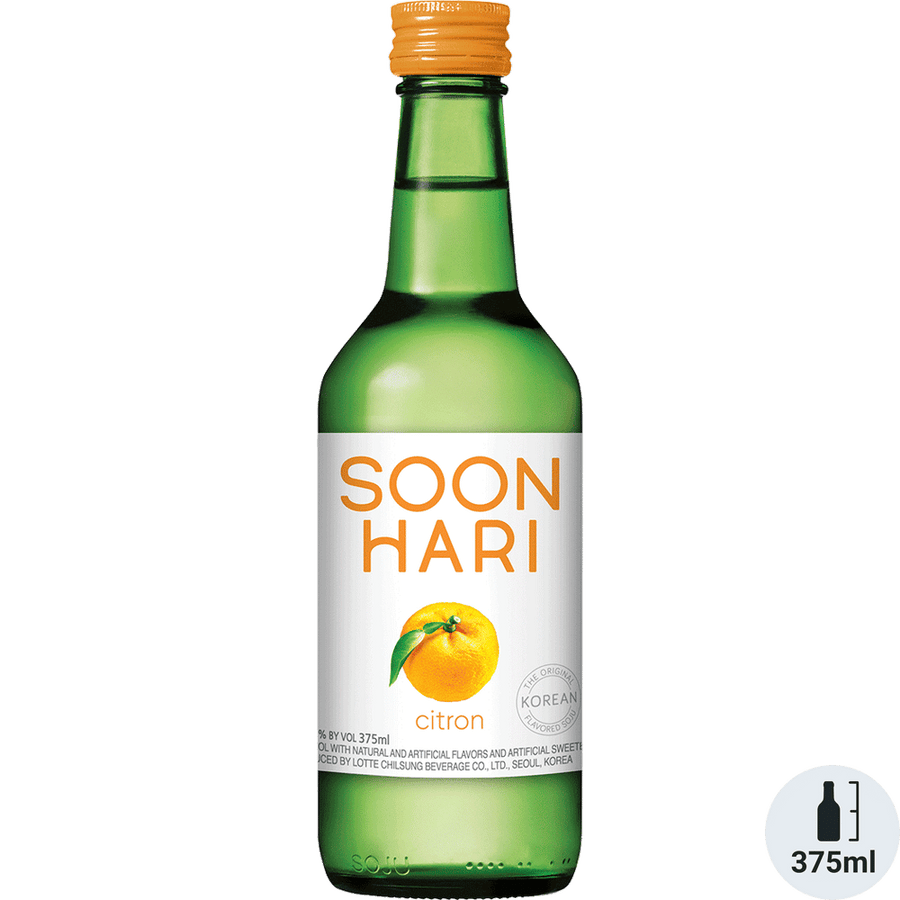 Soon Hari Citron Soju 375ML Front Bottle Label